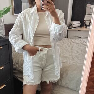 No Brand 100% italian Linen Buttoned Front Shirt. Size L